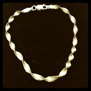 925 Gold Butterfly Twist Bracelet